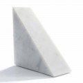 Modern vit Carrara marmor Bookend Tillverkad i Italien - Tria