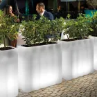Tvådriven och färgad polyetenlätt planteringslåda tillverkad i Italien - Barbia Viadurini
