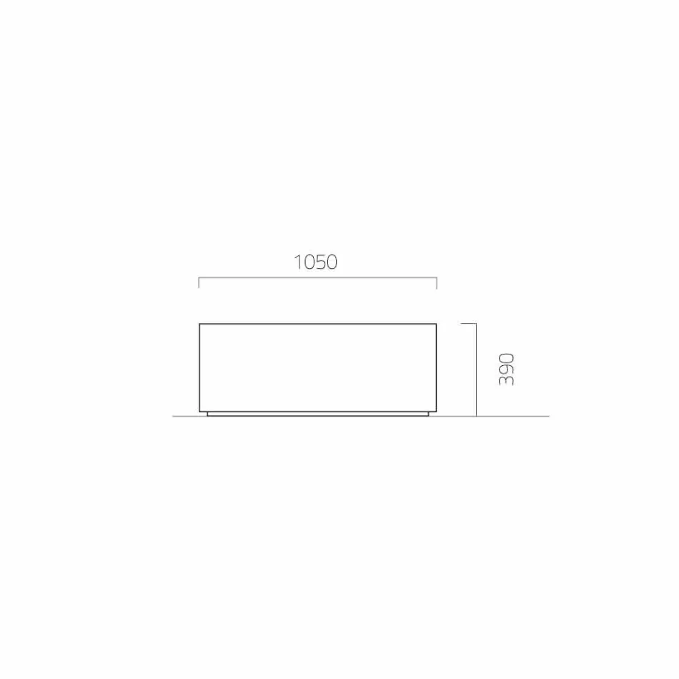 Rund / rektangulär trädgårdsplanter i stål tillverkad i Italien - Philly Viadurini