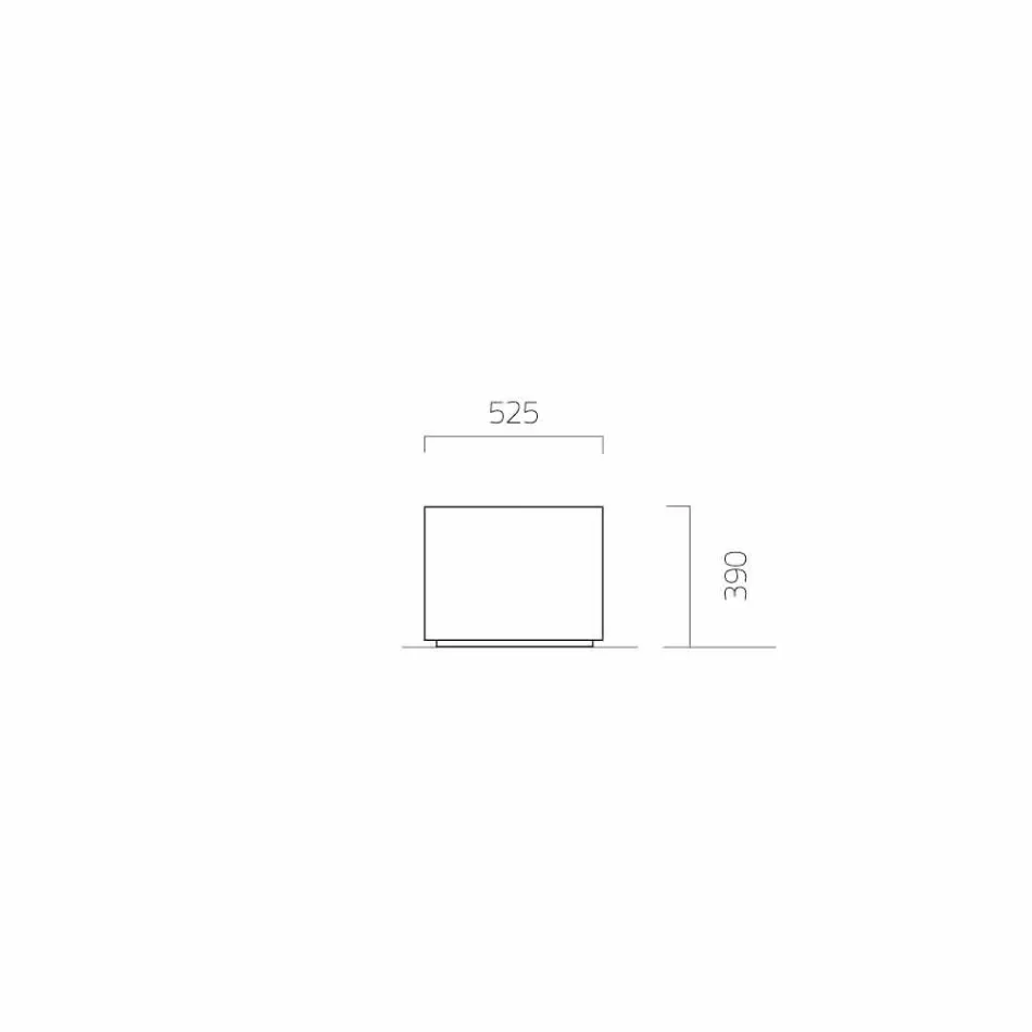 Rund / rektangulär trädgårdsplanter i stål tillverkad i Italien - Philly Viadurini