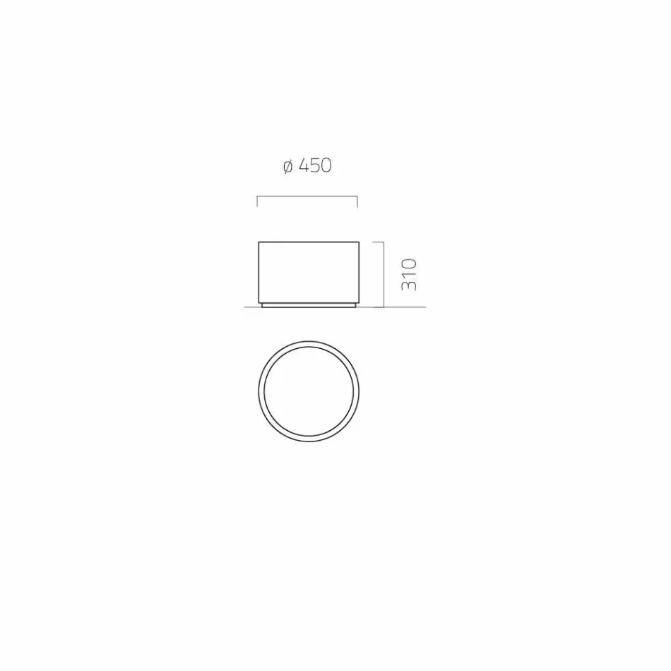 Rund / rektangulär trädgårdsplanter i stål tillverkad i Italien - Philly Viadurini