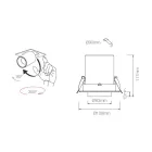 Fotoprojektor Led infälld taklampa för inredning i aluminium - etruskisk Viadurini