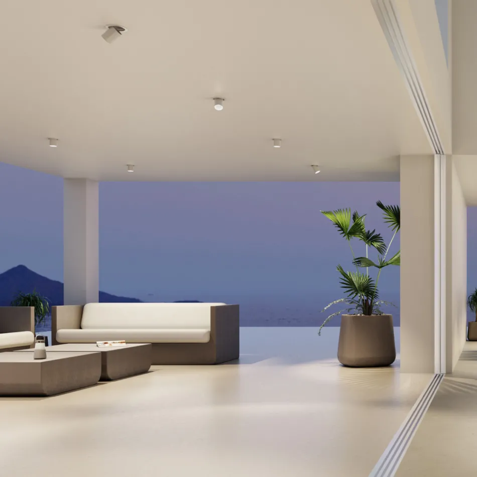 Fotoprojektor Justerbar inomhus LED-taklampa i aluminium - etruskisk Viadurini