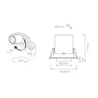 Fotoprojektor Justerbar inomhus LED-taklampa i aluminium - etruskisk Viadurini