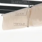 Lusthus i epoxipulverlackerad aluminium och glidduk - krubba Viadurini