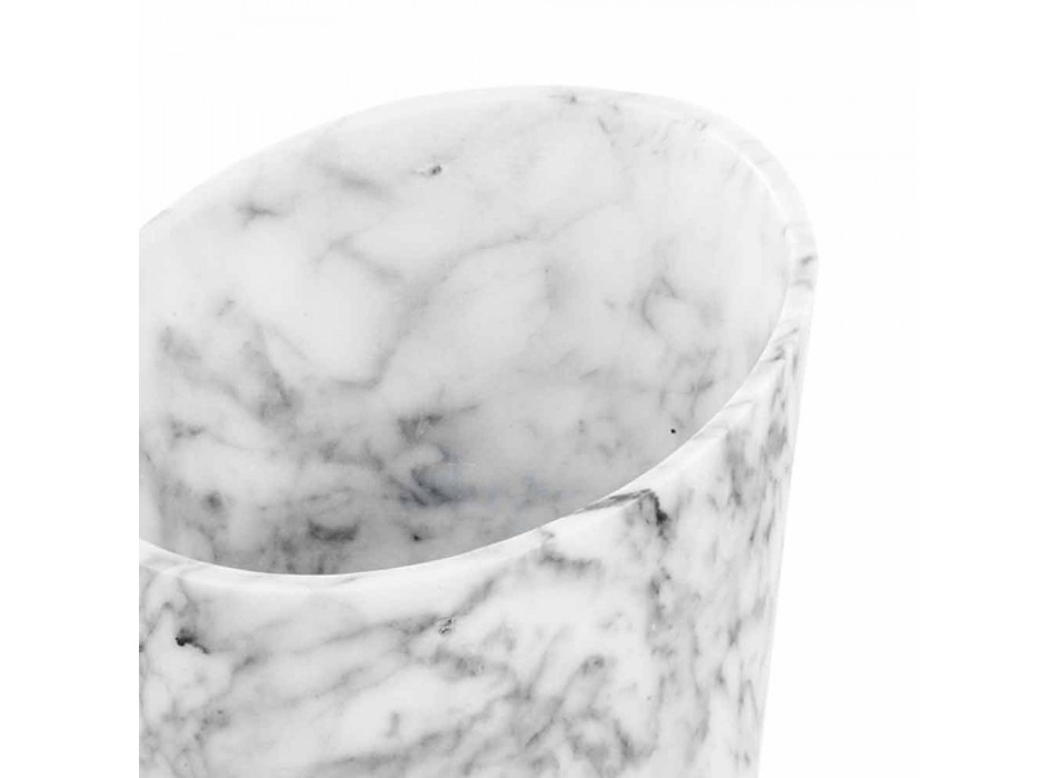 Vin- eller champagneglacett i vit Carrara-marmor tillverkad i Italien - Ciotti Viadurini