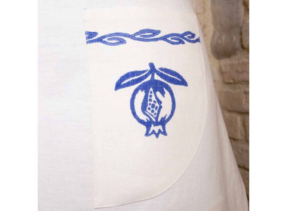 Italienska handgjorda linneförkläde One Piece - Varumärken Viadurini