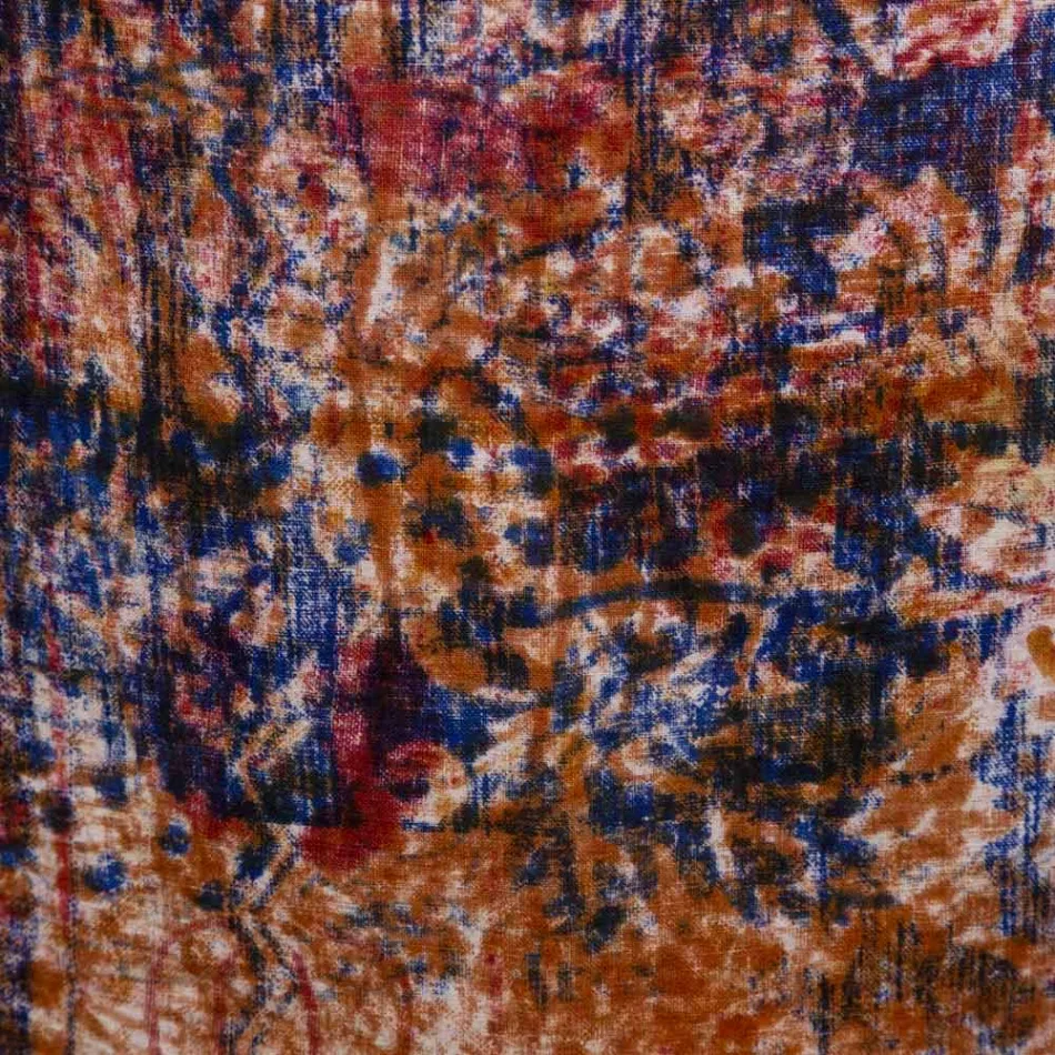 Italienska handgjorda förkläde i bomull med manuellt konsttryck - märken Viadurini