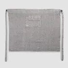 Antracitgrå Linne Köksförkläde Låg modell med ficka - Flick Viadurini