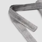 Antracitgrå Linne Köksförkläde Låg modell med ficka - Flick Viadurini