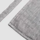 Antracitgrå Linne Köksförkläde Låg modell med ficka - Flick Viadurini