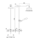Classic Duplex duschgrupp i mässing med duschhuvud i 3 storlekar - Ercolina Viadurini