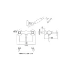 Vintage Design Duschgrupp i mässing Tillverkad i Italien - Katerina Viadurini