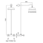 Handgjord duschgrupp i mässing i klassisk stil - Miriano Viadurini
