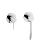 Duschgrupp Duschhuvud och skjutskena Rund eller fyrkantig rosett - Erkole Viadurini