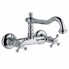 Klassisk stilgrupp för handfat i vägg i mässing Made in Italy - Limo Viadurini