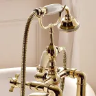 Vintage design golvstående badkarsgrupp i mässing tillverkad i Italien - Katerina Viadurini