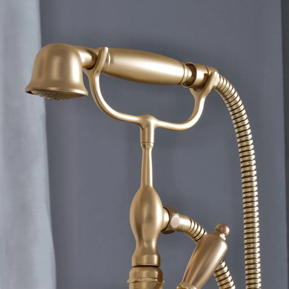 Golvstående badkarsenhet med handdusch och flexibel slang Made in Italy - Milano Viadurini