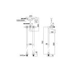 Golvstående badkarsenhet med handdusch och flexibel slang Made in Italy - Milano Viadurini