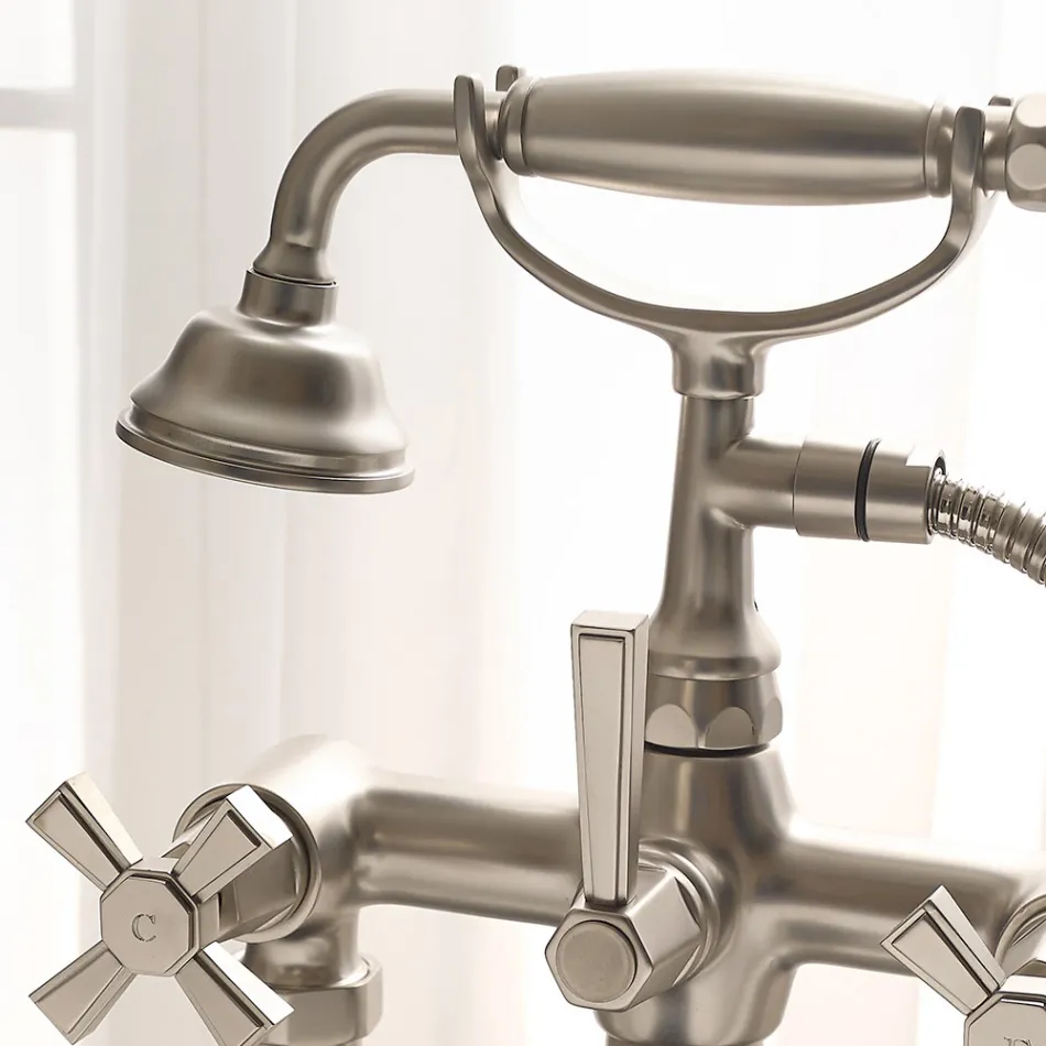 Made in Italy Mässing Golvbadkarsgrupp, Vintage Style - Silvana Viadurini