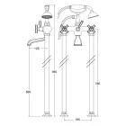 Made in Italy Mässing Golvbadkarsgrupp, Vintage Style - Silvana Viadurini