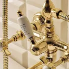 Badkarsgrupp i mässing i vintagestil tillverkad i Italien - Katerina Viadurini