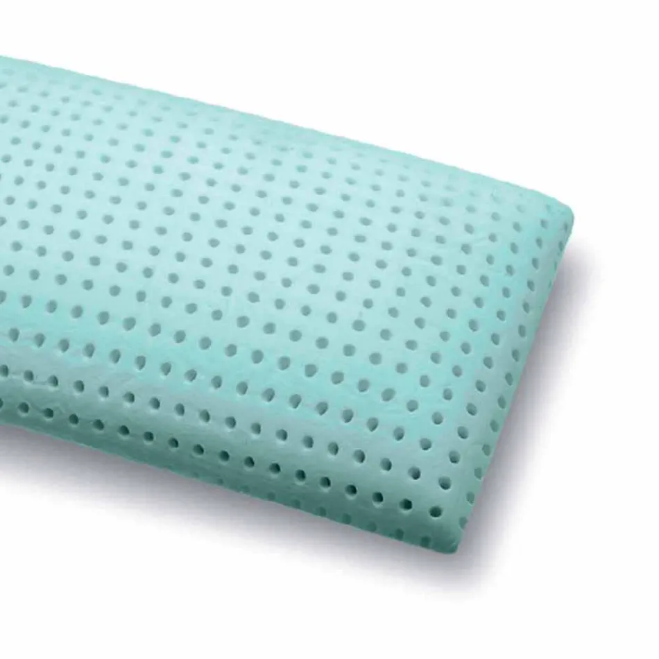 Kudde i Memory Aloe Feel Perforerad 15 cm hög Tillverkad i Italien - Limoges Viadurini