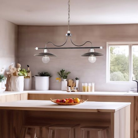 Italienskt tillverkad glas- och metallbelysning för eleganta utrymmen – Equinozio Viadurini