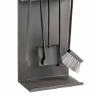 Uppsättning av fyra verktyg i svart stål för eldstaden tillverkad i Italien - Rachel Viadurini