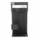 Uppsättning av designverktyg för öppen spis i svart stål Tillverkad i Italien - Ostro Viadurini