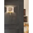 Klassisk italiensk hantverksglasvägglampa med lampskärm - Magrena Viadurini