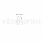 Vit aluminium vägglampa gjord i Italien, Anusca Viadurini