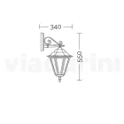 Trädgårdsvägglampa i pressgjuten aluminium Tillverkad i Italien - Pinako Viadurini