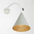 Designer vägglampa In-es.artdesign Jazz Cement målad Viadurini