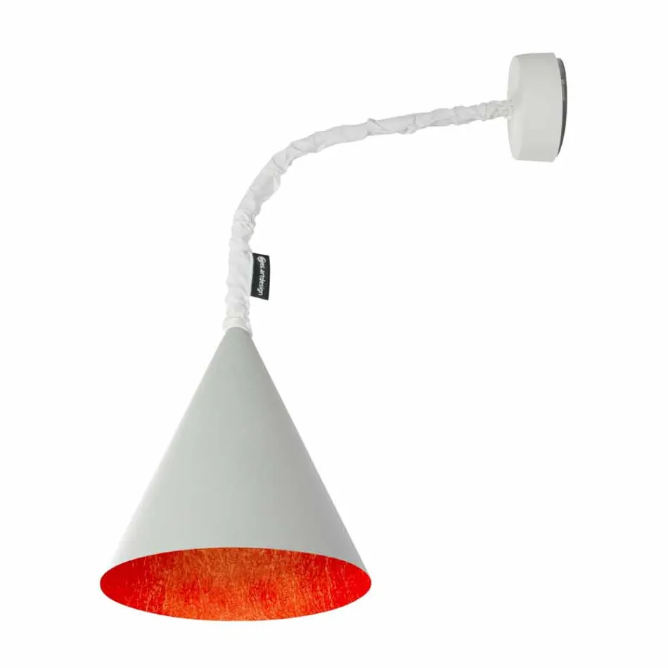 Designer vägglampa In-es.artdesign Jazz Cement målad Viadurini