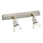 Vägglampa 2 eller 3 Spotlights Mässing och Handmålad Keramik - Savona Viadurini