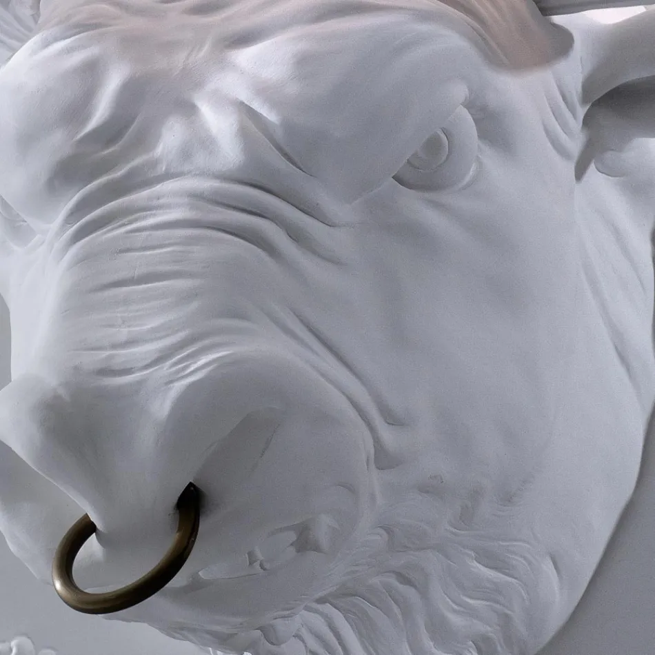 Vägglampa med 2 lampor i keramisk design i form av en tjur - Marrena Viadurini