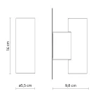 Design Vägglampa utomhus i vit eller svart aluminium - Leopida Viadurini