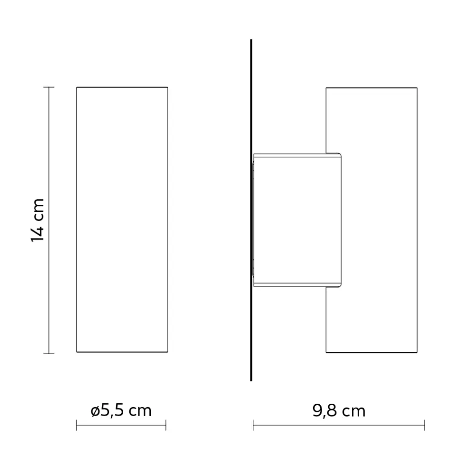Design Vägglampa utomhus i vit eller svart aluminium - Leopida Viadurini