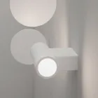 Design Vägglampa utomhus i vit eller svart aluminium - Leopida Viadurini