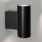 Design Vägglampa utomhus i vit eller svart aluminium - Leopida Viadurini