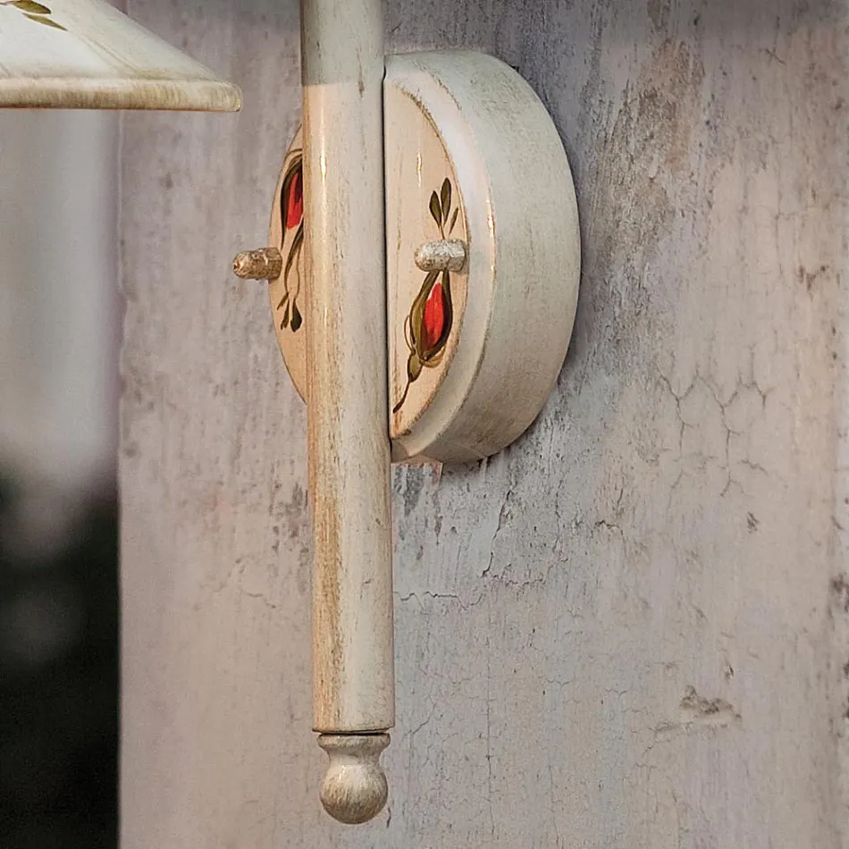 Vägglampa utomhus i handmålad vit aluminium - Imperia Viadurini