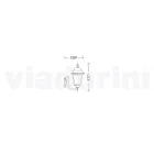 Trädgårdsvägglampa i aluminium tillverkad i Italien, Aquilina Viadurini