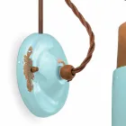 Vägglampa i keramik och järn rostar Desiree Ferroluce Viadurini