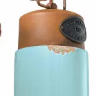 Vägglampa i keramik och järn rostar Desiree Ferroluce Viadurini