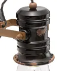 Vägglampa i järn och industriell handgjord keramik - Urban Viadurini