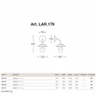 Vägglampa La Traviata koppar, glas, antik mässing Viadurini