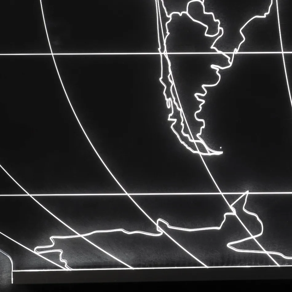 Planisphere Vägglampa i lasergraverad akrylkristall - Rihanna Viadurini