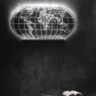 Planisphere Vägglampa i lasergraverad akrylkristall - Rihanna Viadurini