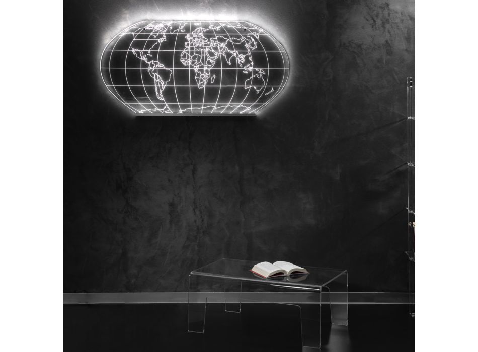 Planisphere Vägglampa i lasergraverad akrylkristall - Rihanna Viadurini